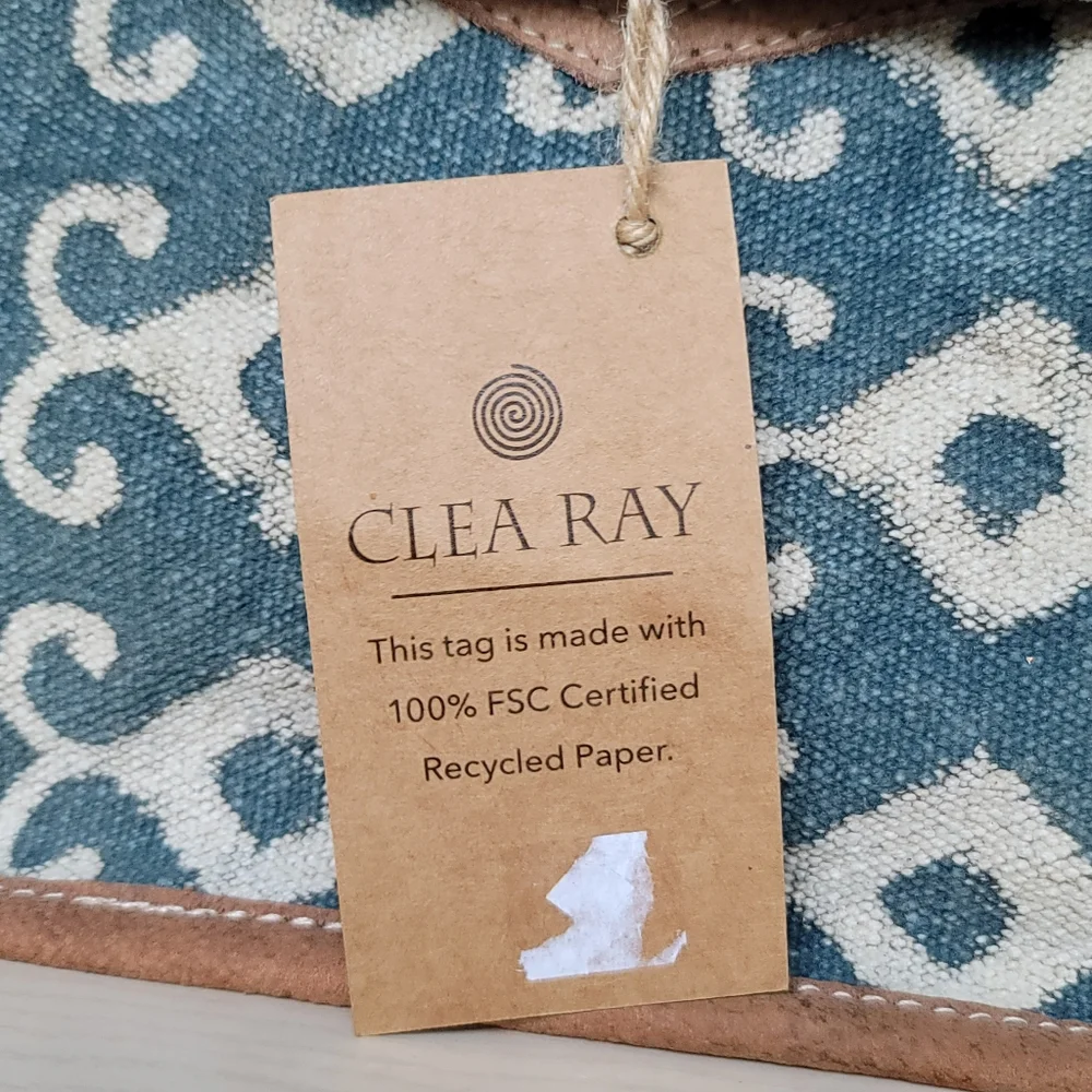 Clea Ray Canvas Beer/Bottle Tote Carrier Made with Recycled Leather and Canvas